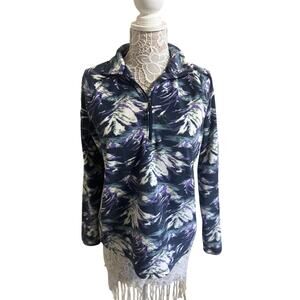 Eddie Bauer Purple and Blue Active Fleece Pullover- Womens Size Large